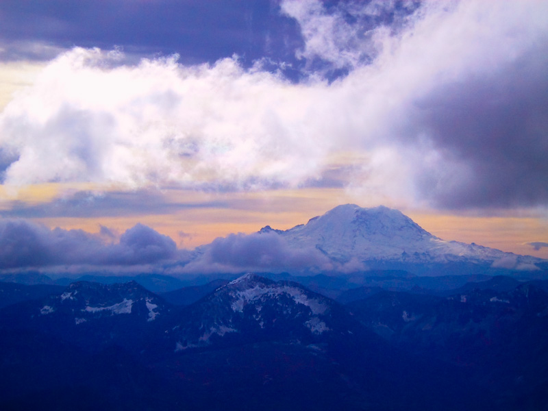 Mount Rainier At Sunset